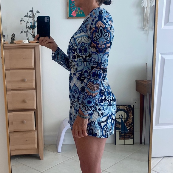 Alexis Riley Chambray embroidered mini dress - Picture 5 of 7